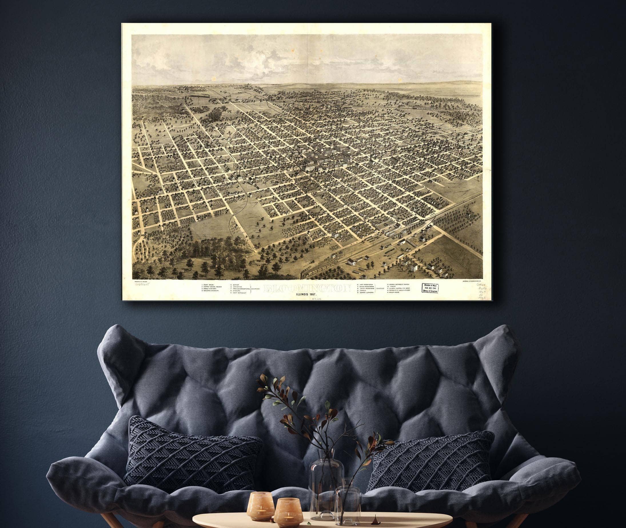 Bloomington Illinois 1867 State of Illinois