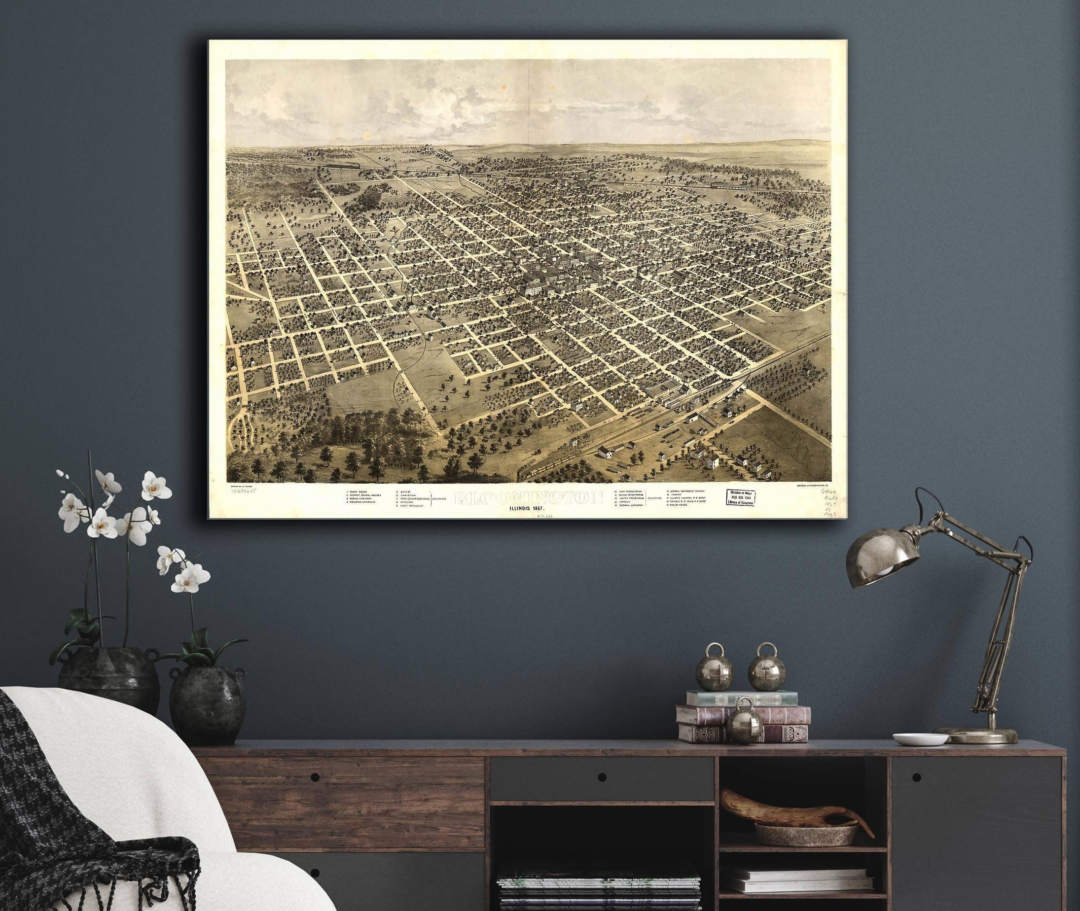 Bloomington Illinois 1867 State of Illinois