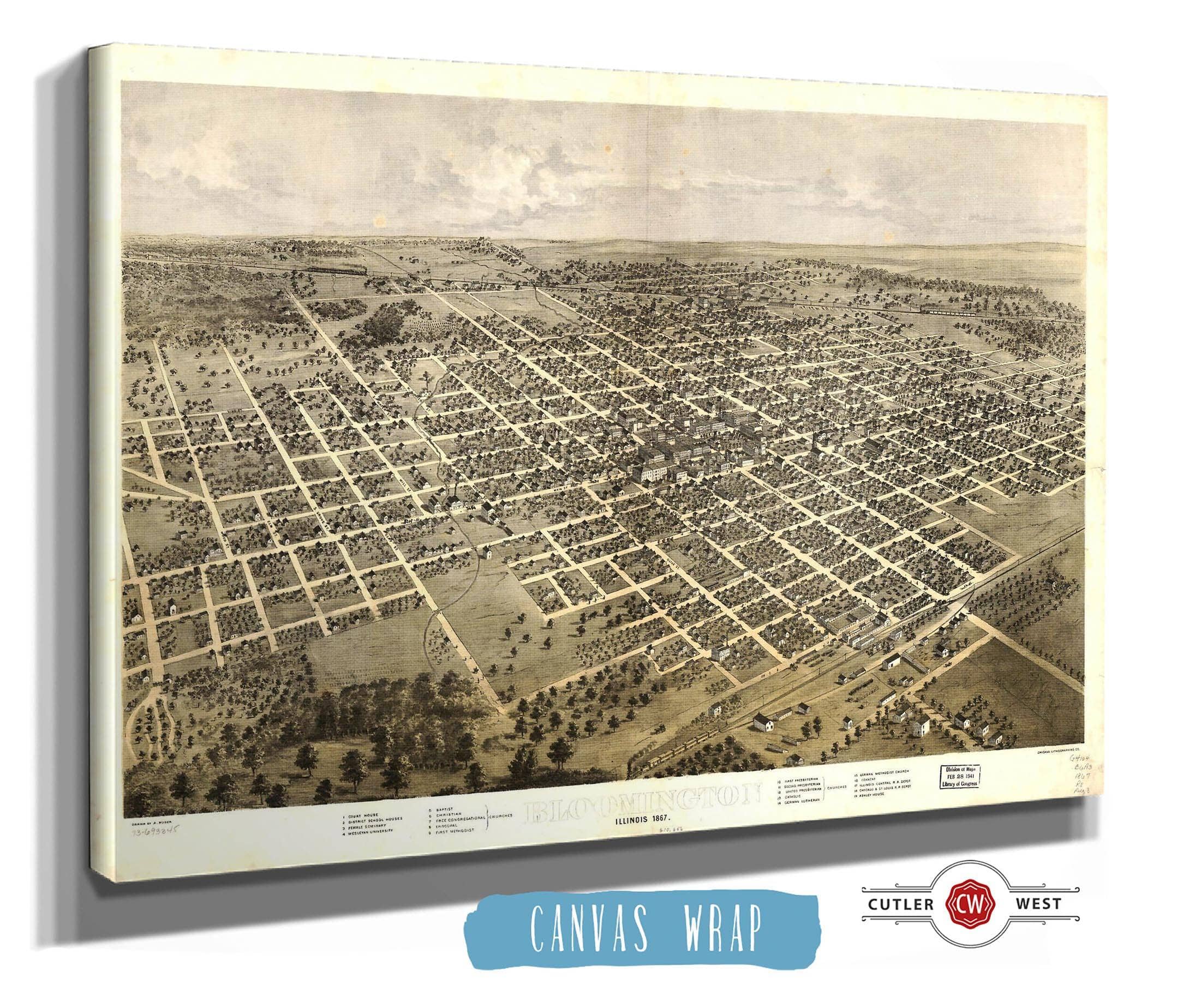 Bloomington Illinois 1867 State of Illinois