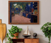 Blue Courtyard Arenys De Munt by Santiago Rusinol