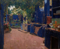 Blue Courtyard Arenys De Munt by Santiago Rusinol