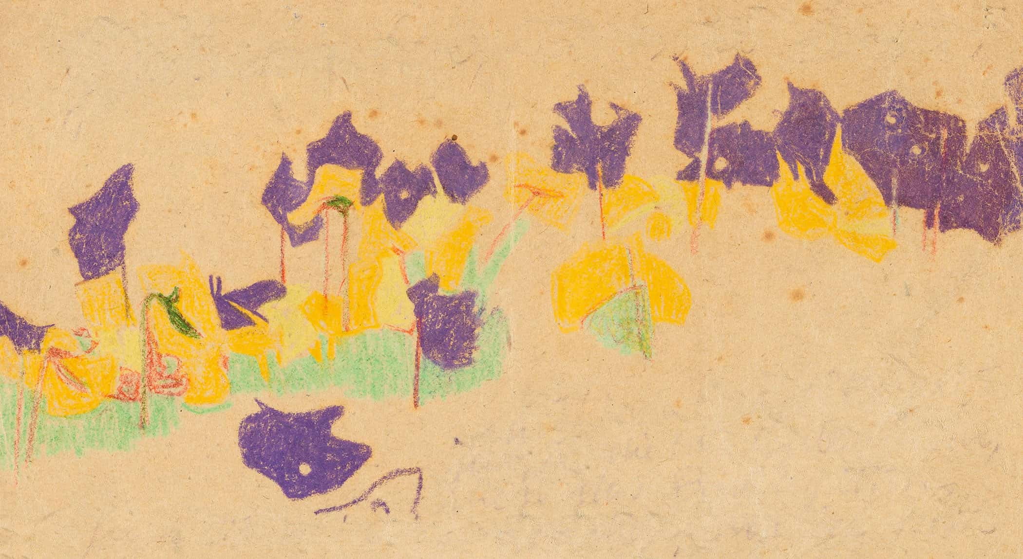 Blumen Im Schlossgarten Krumau by Egon Schiele
