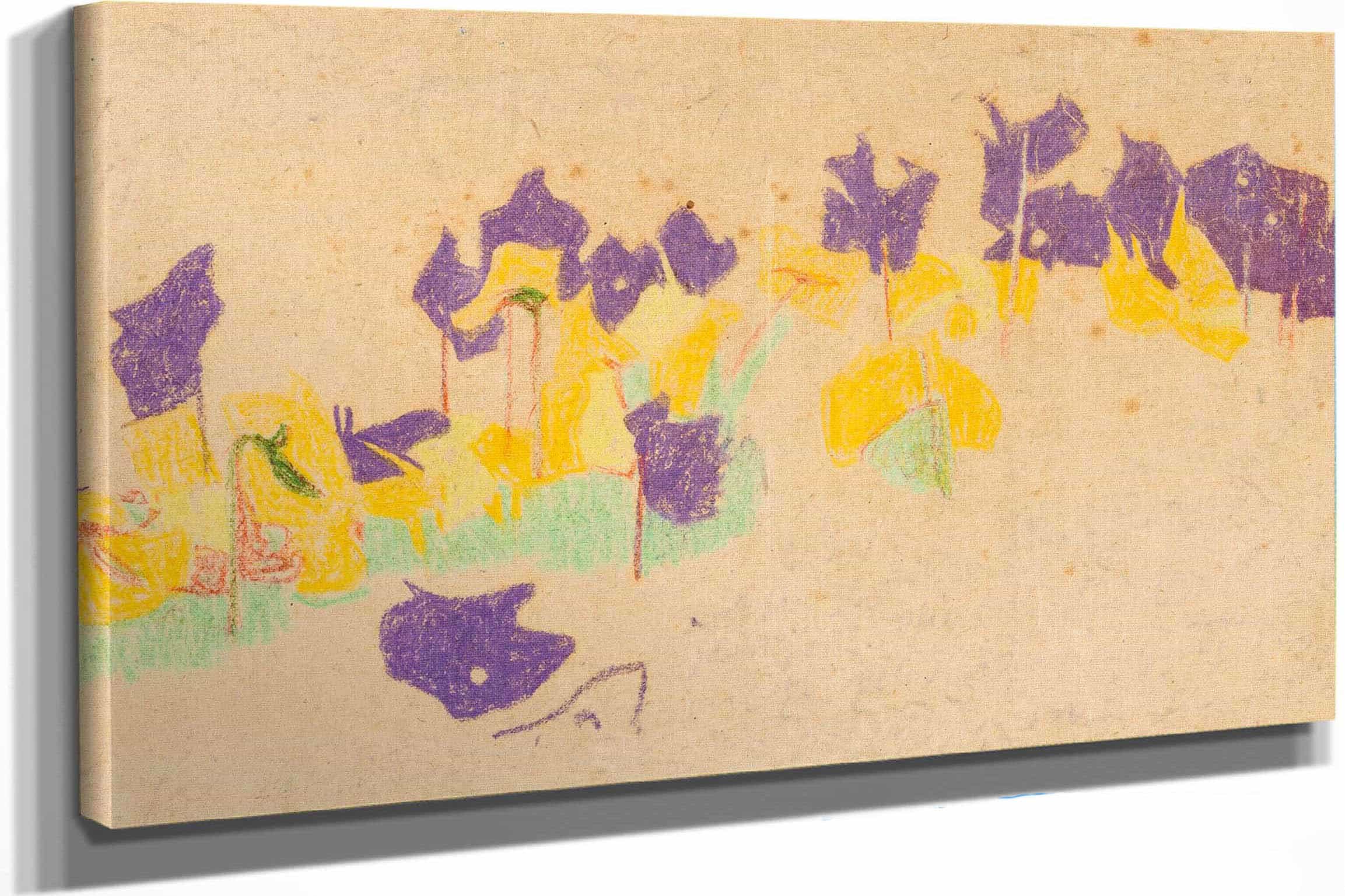 Blumen Im Schlossgarten Krumau by Egon Schiele