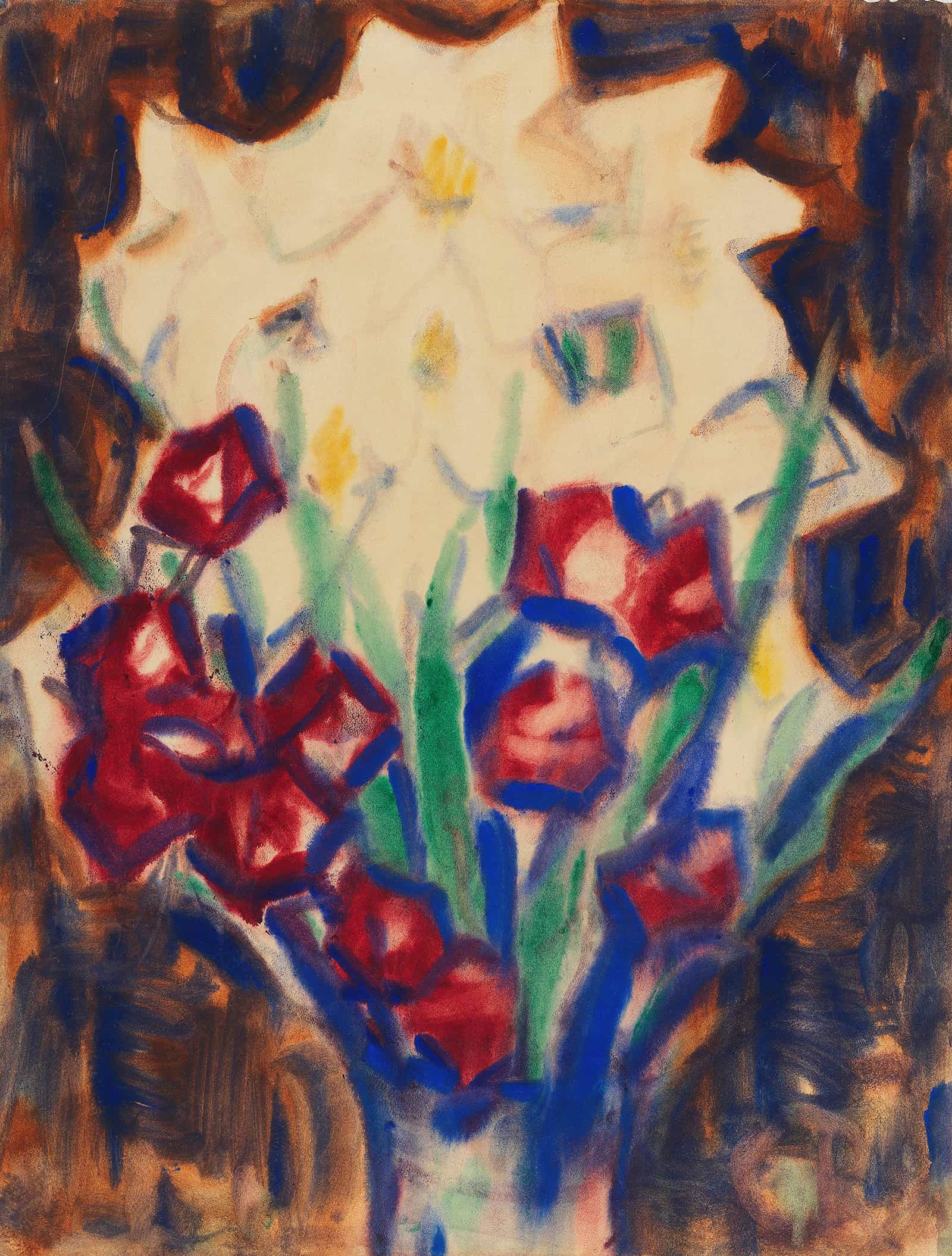 Blumenstillleben Um by Christian Rohlfs