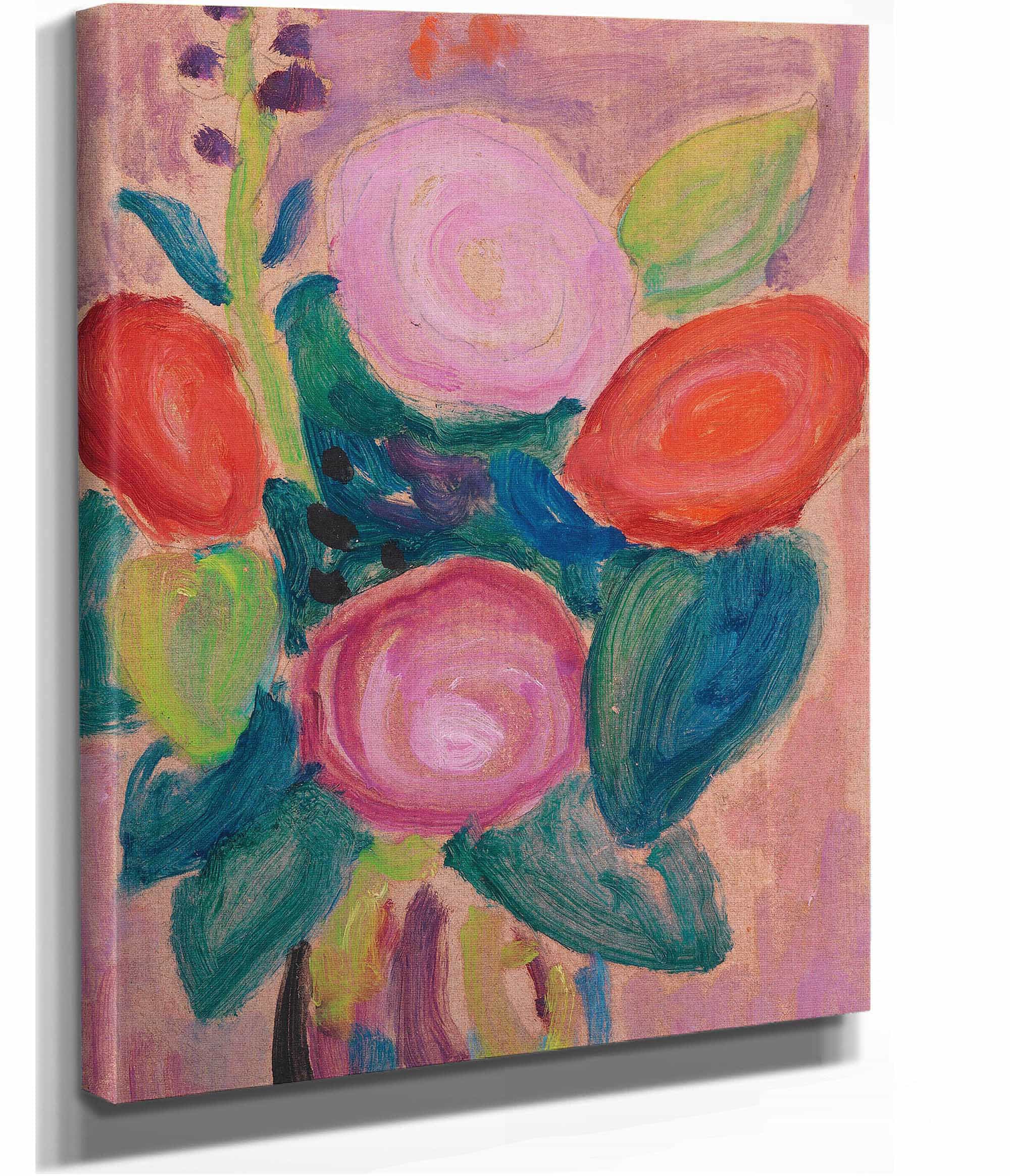 Blumenstrauss In Vase by Alexej Von Jawlensky