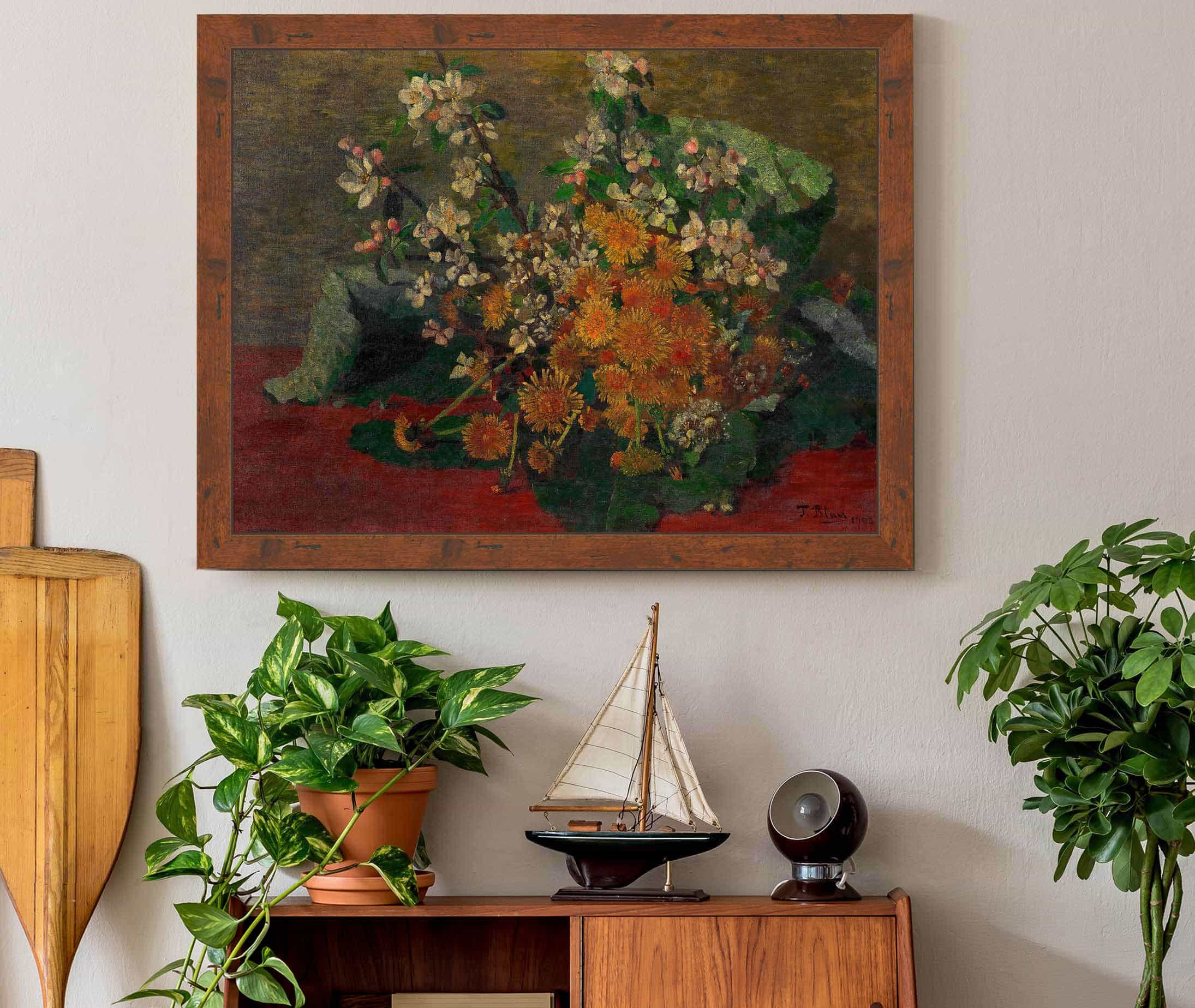 Blumenstuck Lowenzahn Und Apfelbluten by Tina Blau