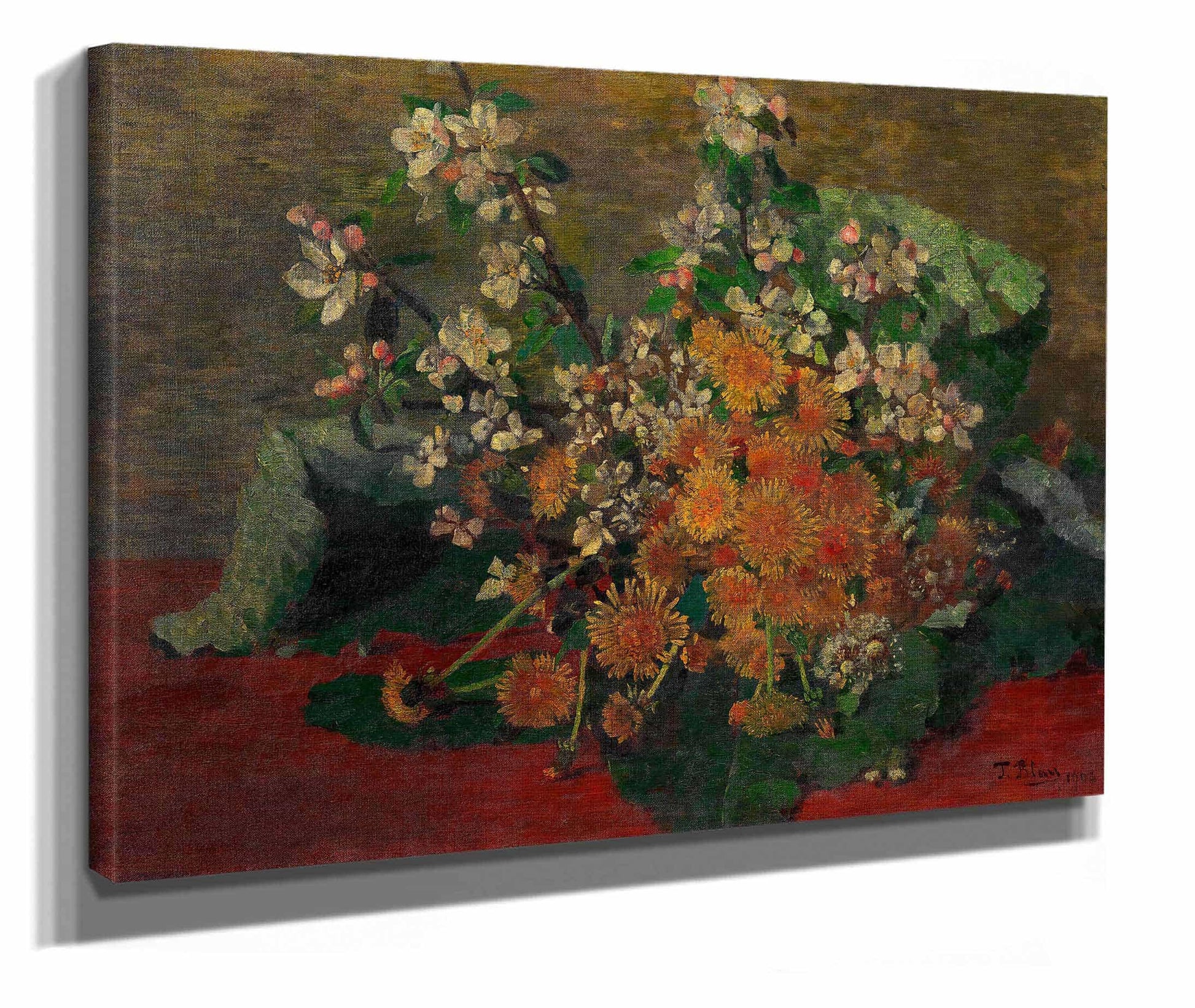Blumenstuck Lowenzahn Und Apfelbluten by Tina Blau