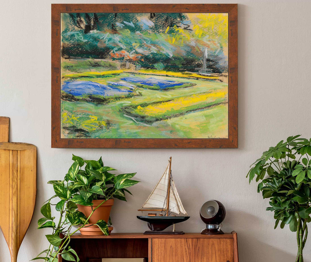 Blumenterrasse Im Wannseegarten Nach Nordwesten by Max Liebermann