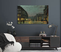 Boar Lane Leeds By Lamplight by John Atkinson Grimshaw