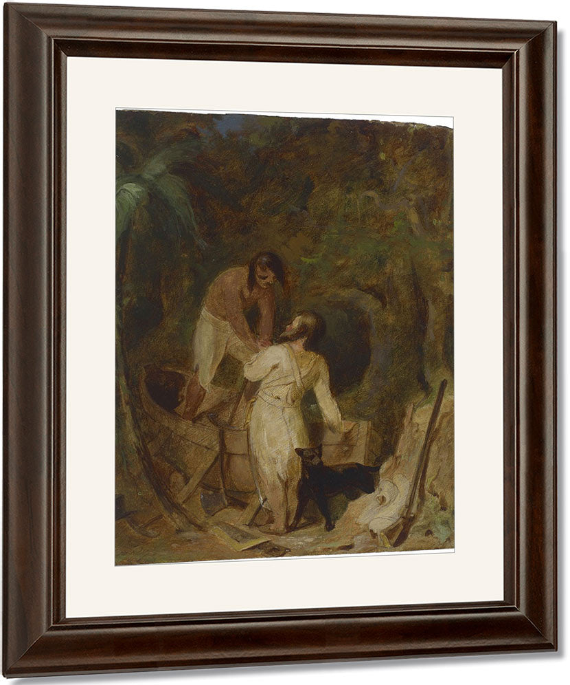 Boat Building By Robinson Crusoe And Friday By Thomas Sully