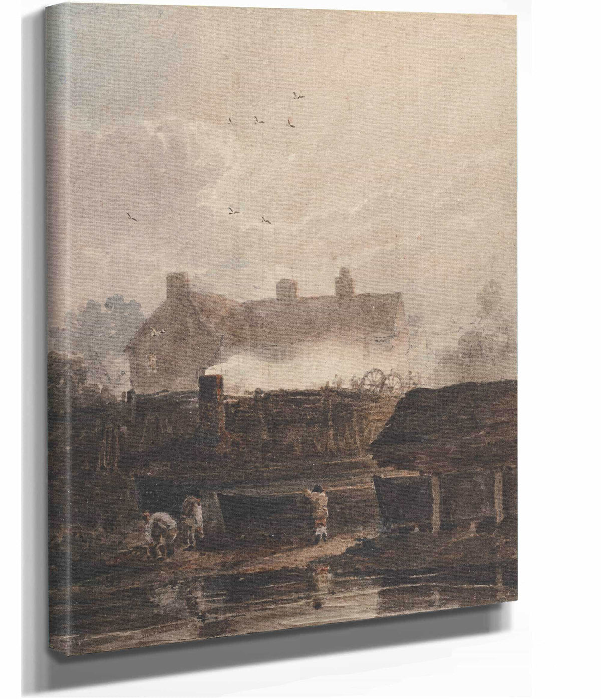 Boat Building Dockyard At Birmingham S by David Cox