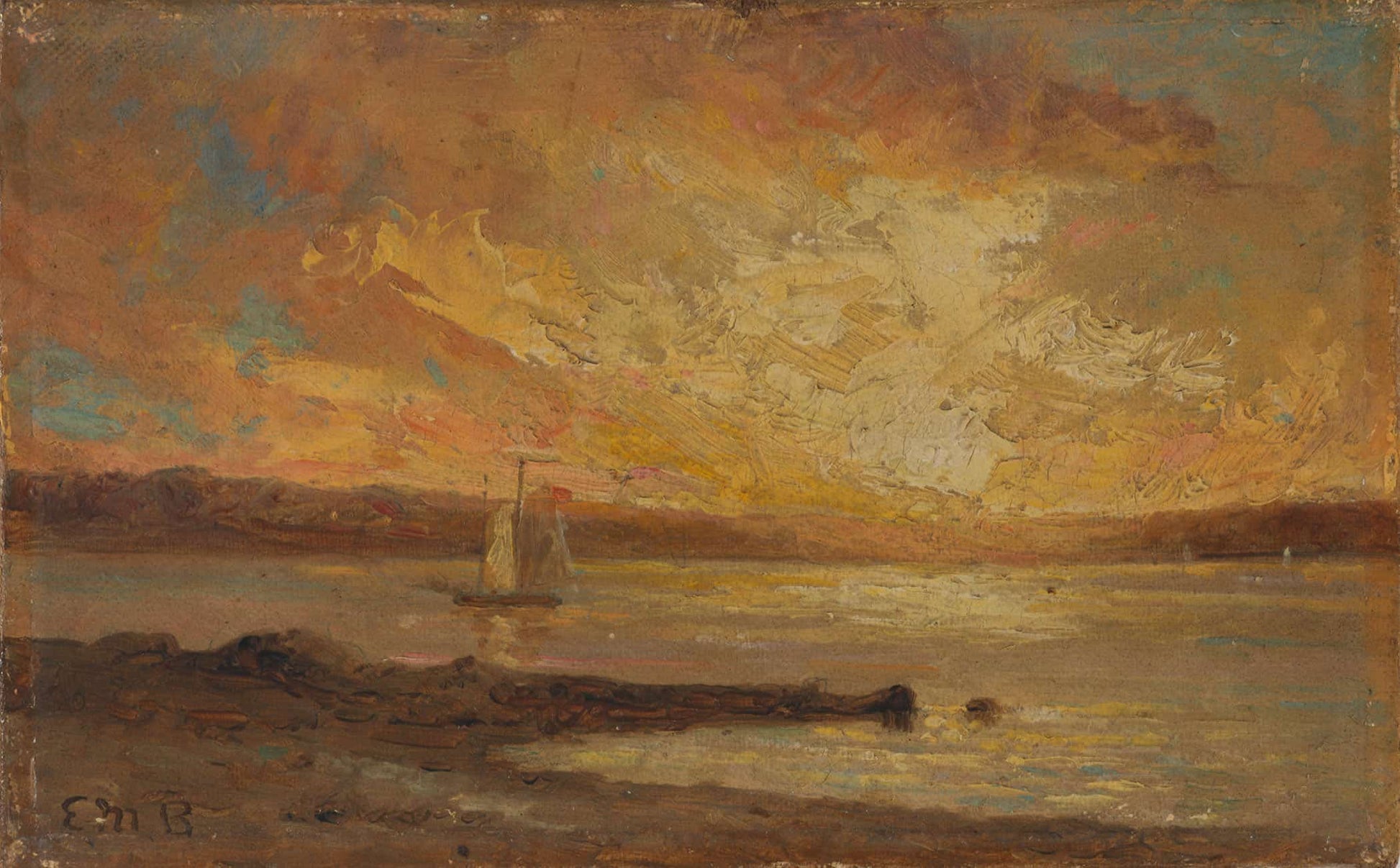 Boat On Sea by Edward Mitchell Bannister