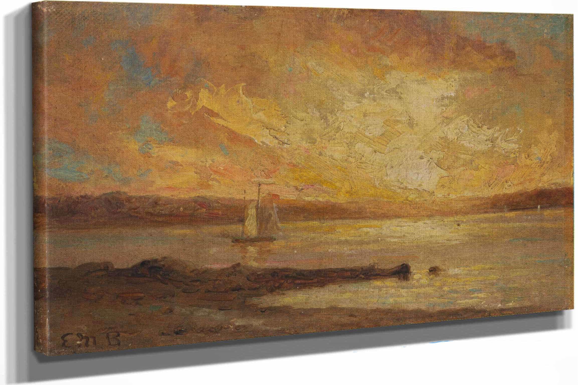 Boat On Sea by Edward Mitchell Bannister