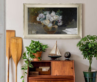 Bodegon De Rosas Blancas Bouquet Of White Roses by Joaquin Sorolla