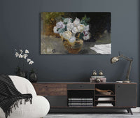 Bodegon De Rosas Blancas Bouquet Of White Roses by Joaquin Sorolla