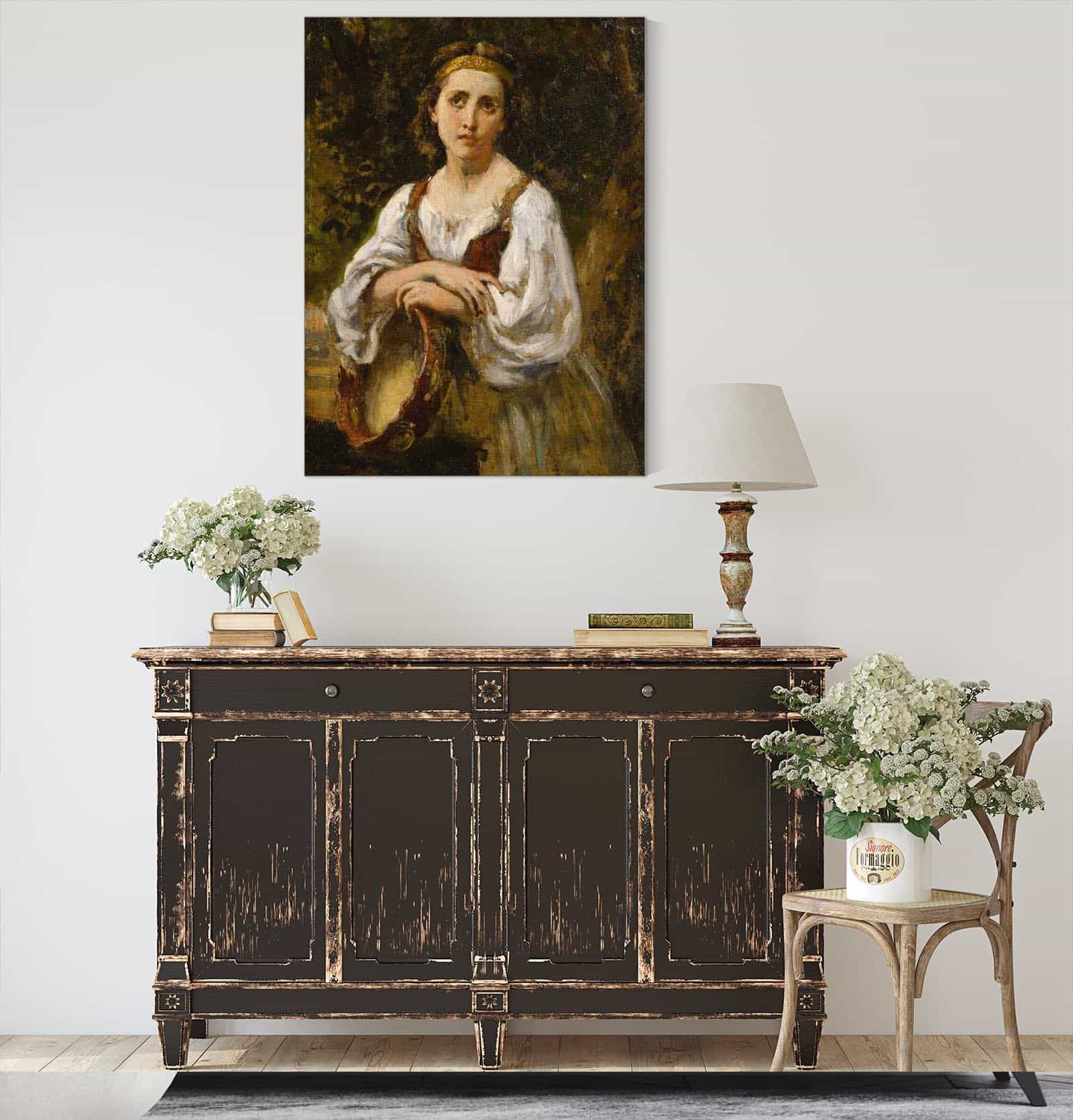 Bohemienne Au Tambour by Narcisse Virgile Diaz De La Pena