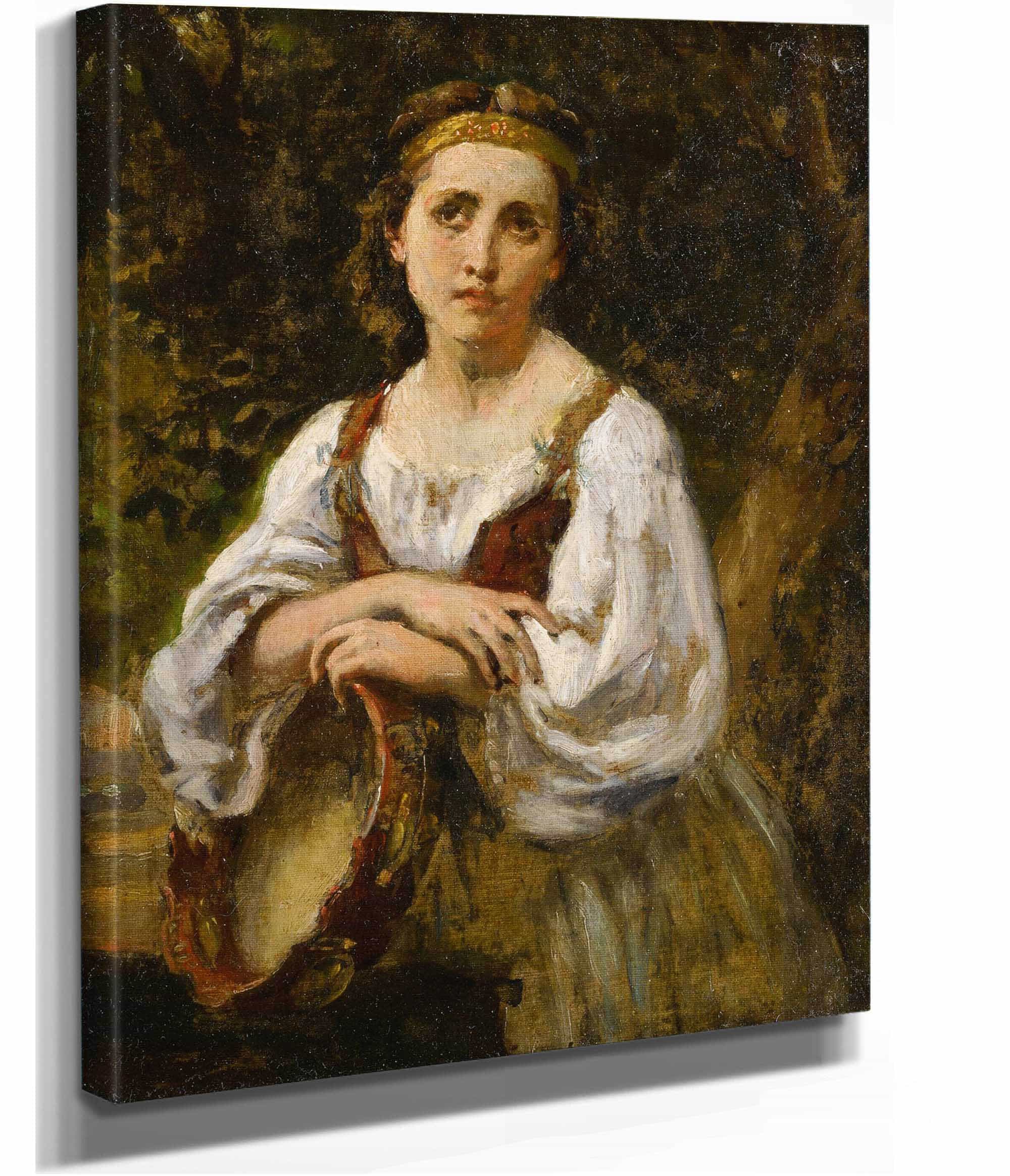 Bohemienne Au Tambour by Narcisse Virgile Diaz De La Pena