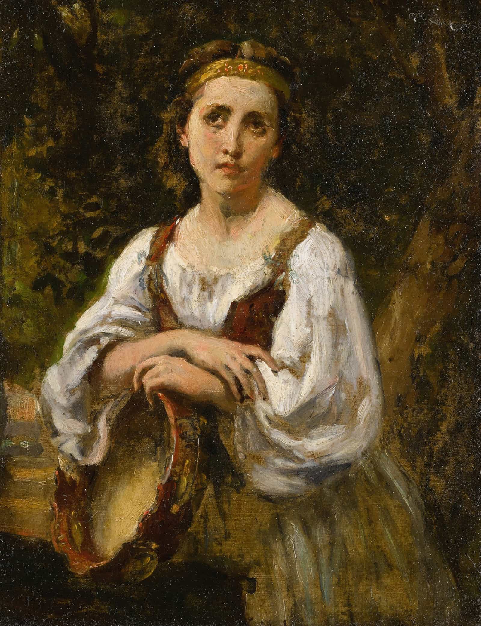 Bohemienne Au Tambour by Narcisse Virgile Diaz De La Pena