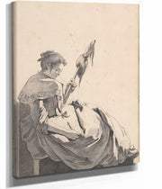 Bolognese Peasant Girl With A Distaff by Jean Baptiste Greuze