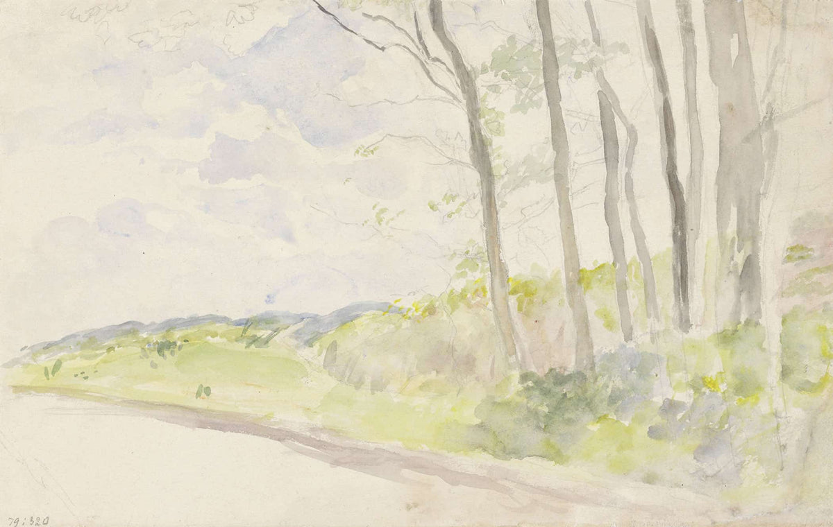 Boomgroep Bij Een Weg  by Jozef Israels