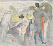 Booth I With A Self Portrait by Zygmunt Waliszewski