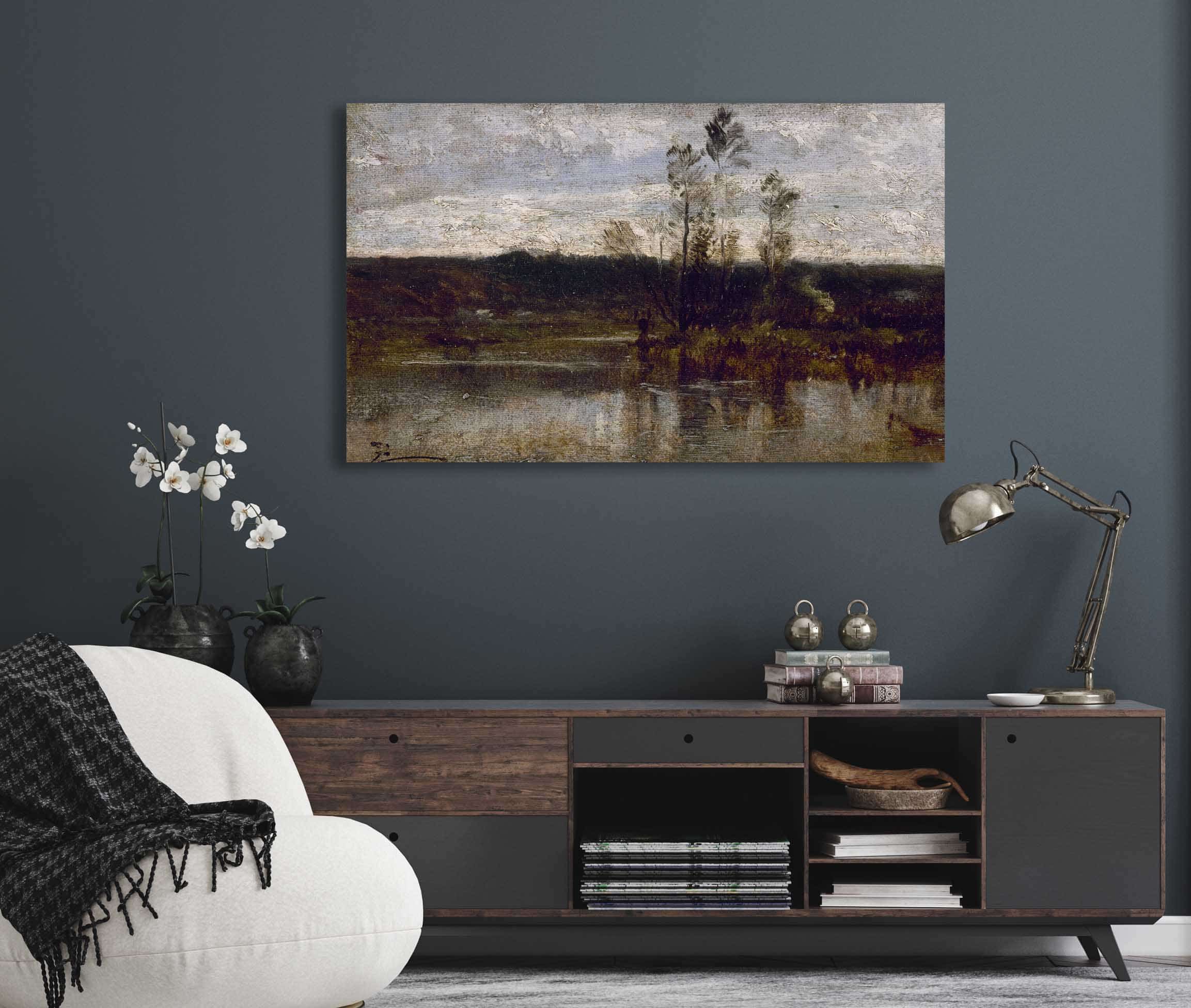 Bord De Riviere by Felix Ziem
