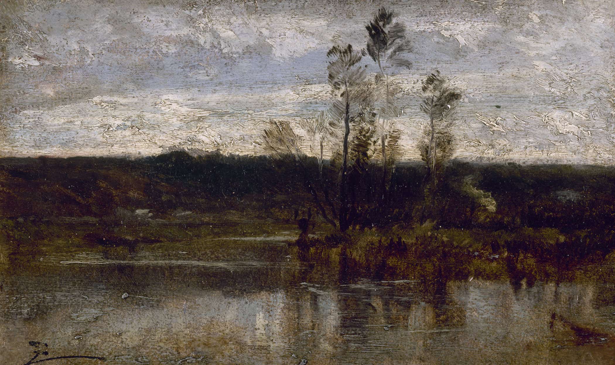 Bord De Riviere by Felix Ziem