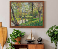 Bords De Lepte A Eragny Soleil Couchant by Camille Pissarro