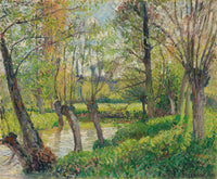 Bords De Lepte A Eragny Soleil Couchant by Camille Pissarro