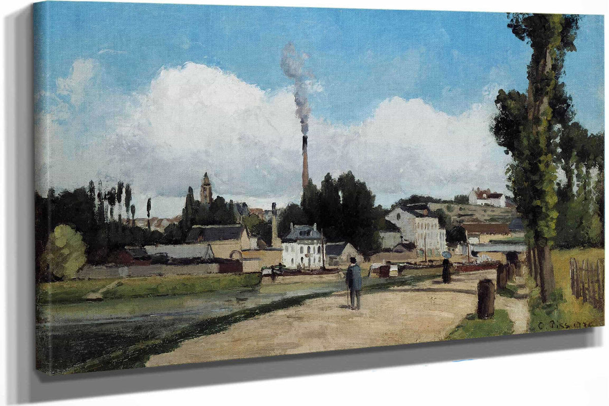 Bords De Loise A Pontoise Banks Of The Oise At Pontoise by Camille Pissarro