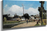Bords De Loise A Pontoise Banks Of The Oise At Pontoise by Camille Pissarro