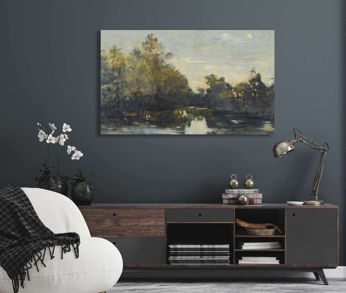 Bords De Riviere Pres De Corbigny by Charles Francois Daubigny