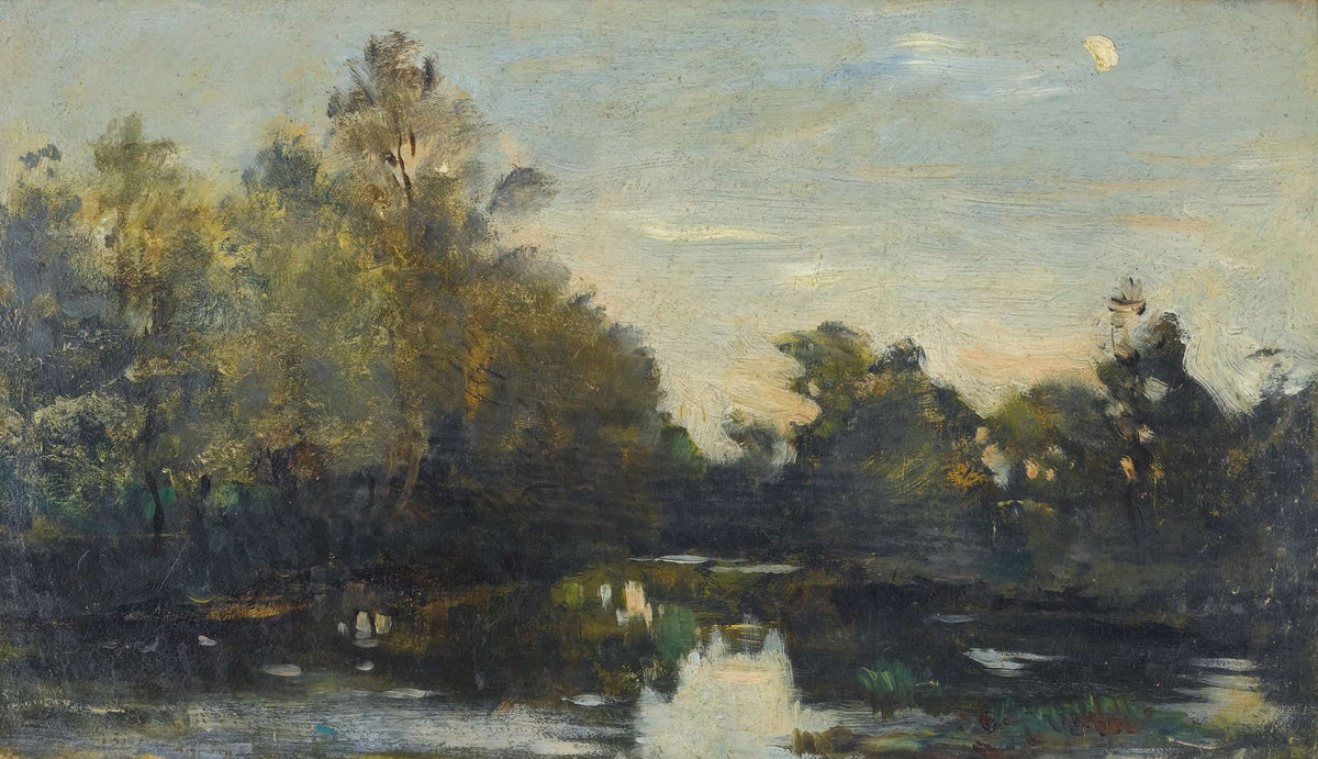 Bords De Riviere Pres De Corbigny by Charles Francois Daubigny