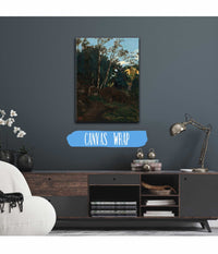 Bosquet Darbres Parmi Les Rochers A Civita Castellana by Jean Baptiste Camille Corot