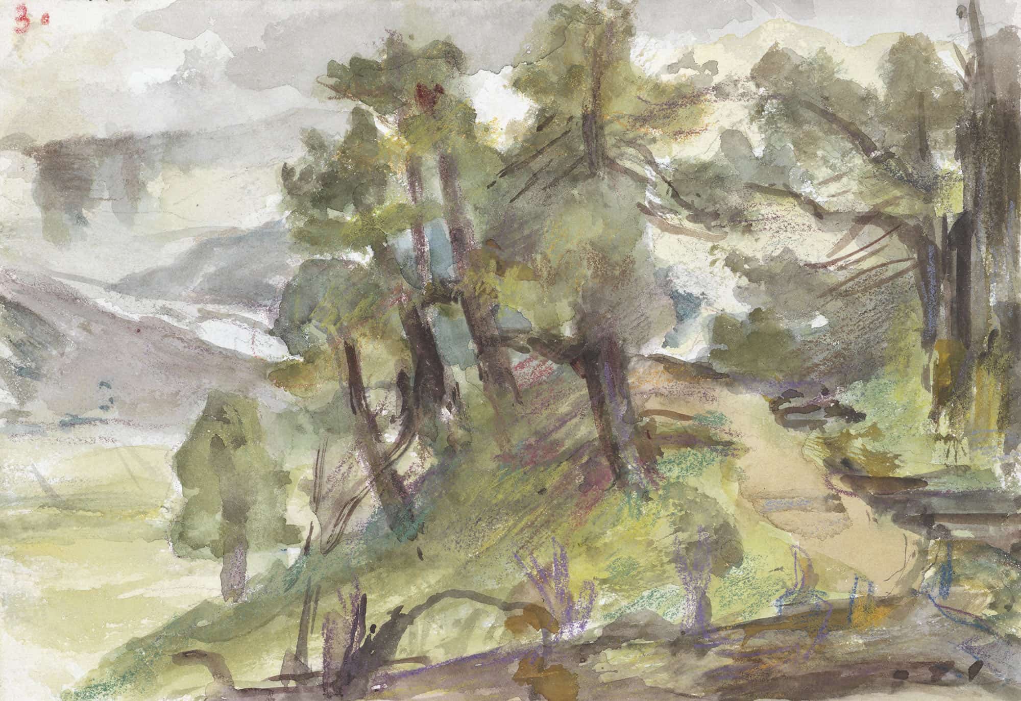 Bosrijk Heuvellandschap by Jozef Israels