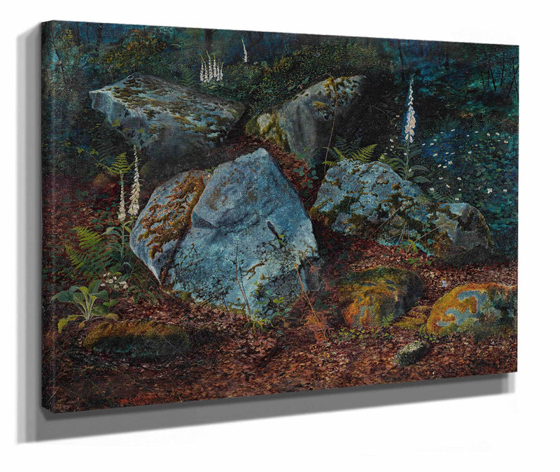 Boulders In Storsforth Wood by John Atkinson Grimshaw