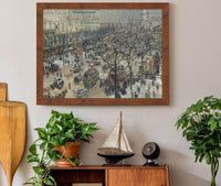 Boulevard Des Italiensmorning by Camille Pissarro