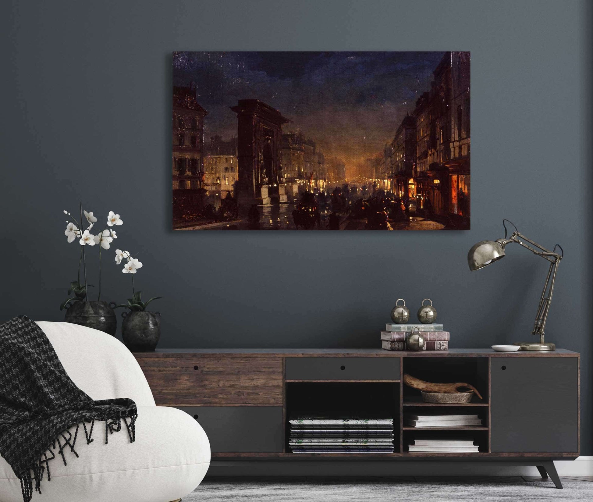 Boulevard Et Porte Saint Denis Olio Su Cartoncino Intelato by Ippolito Caffi