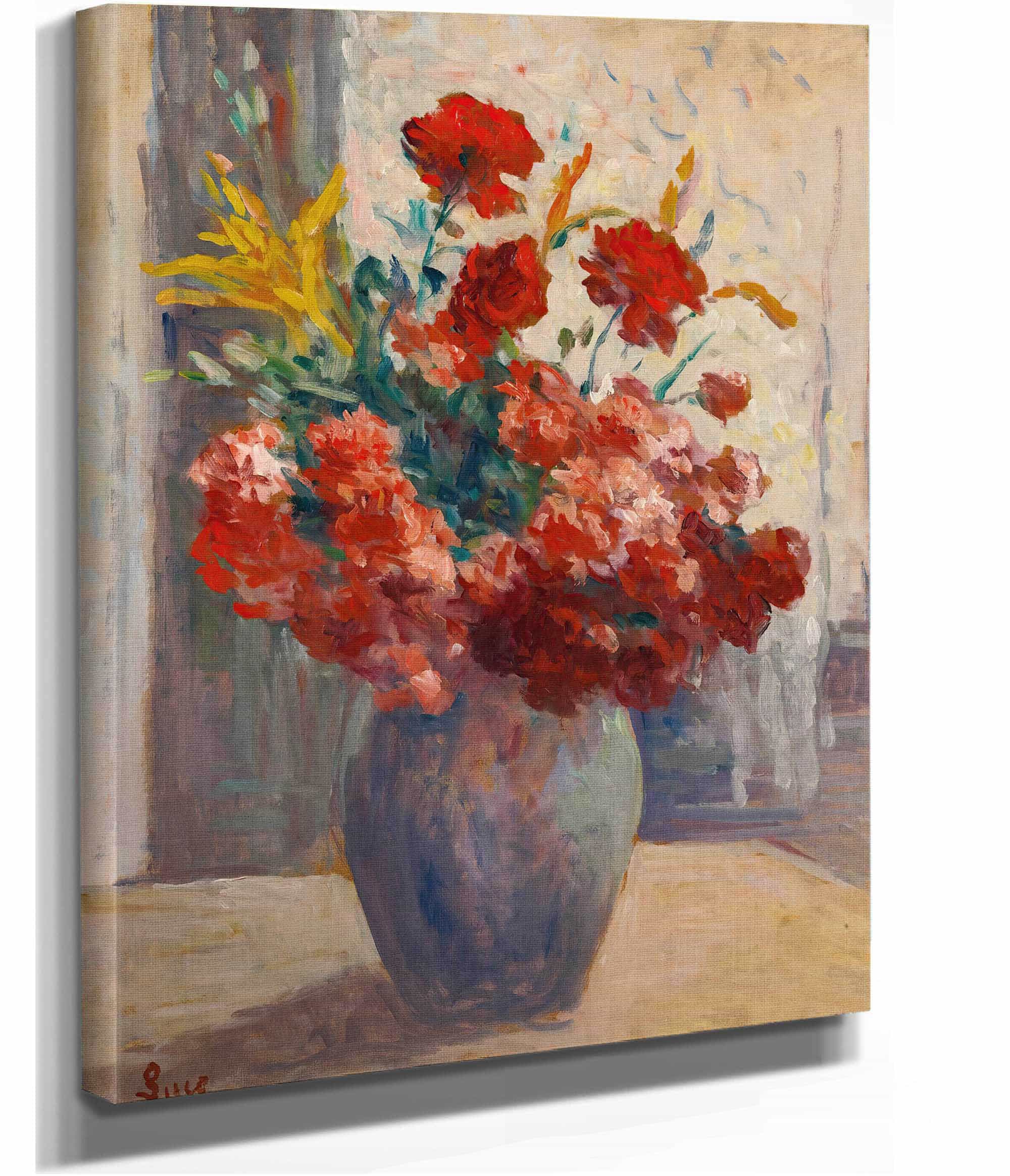 Bouquet De Fleurs Dans Un Vase by Maximilien Luce