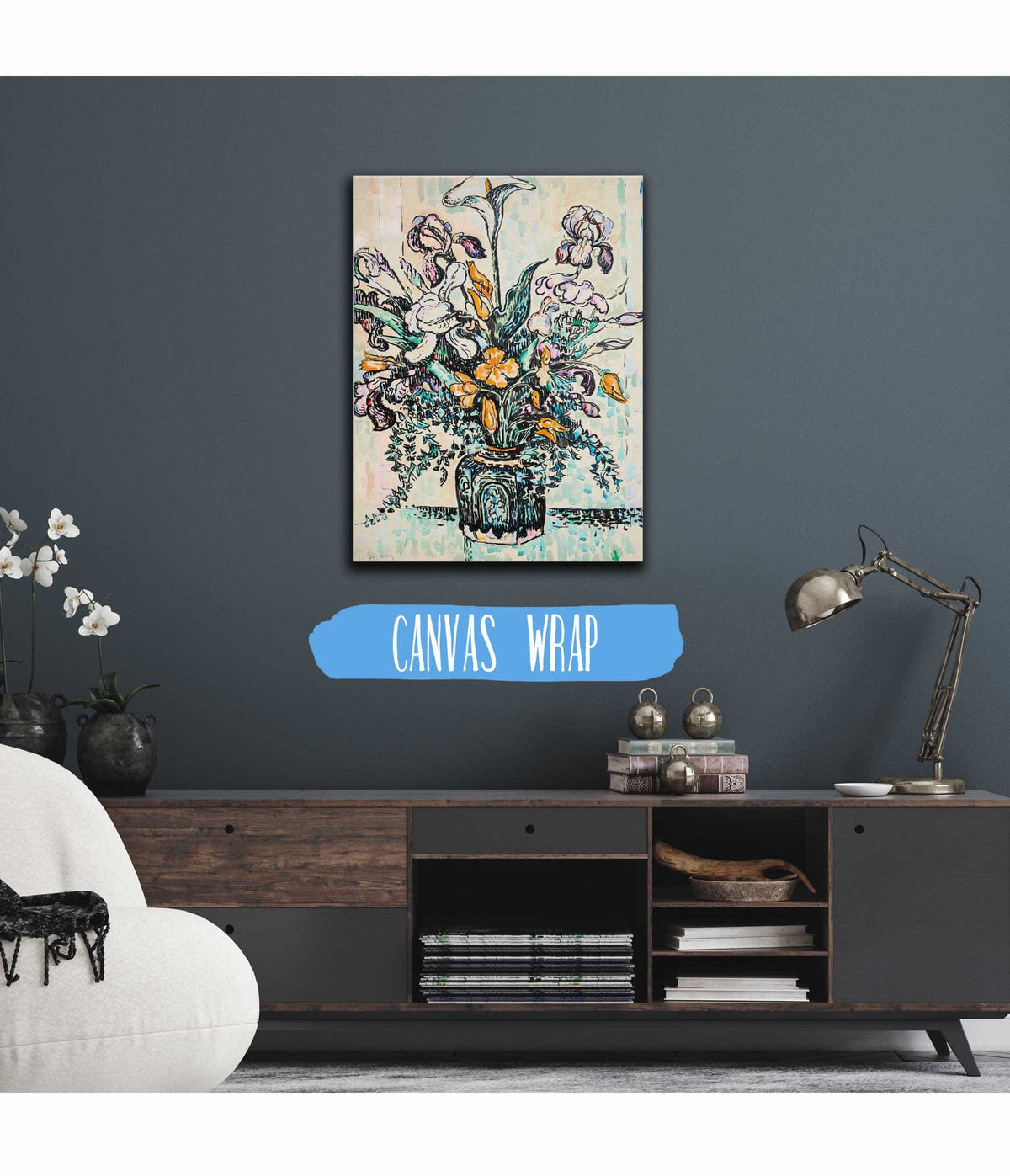 Bouquet Iris Arum Tulipes Dans Un Vase Dandre Metthey by Paul Signac