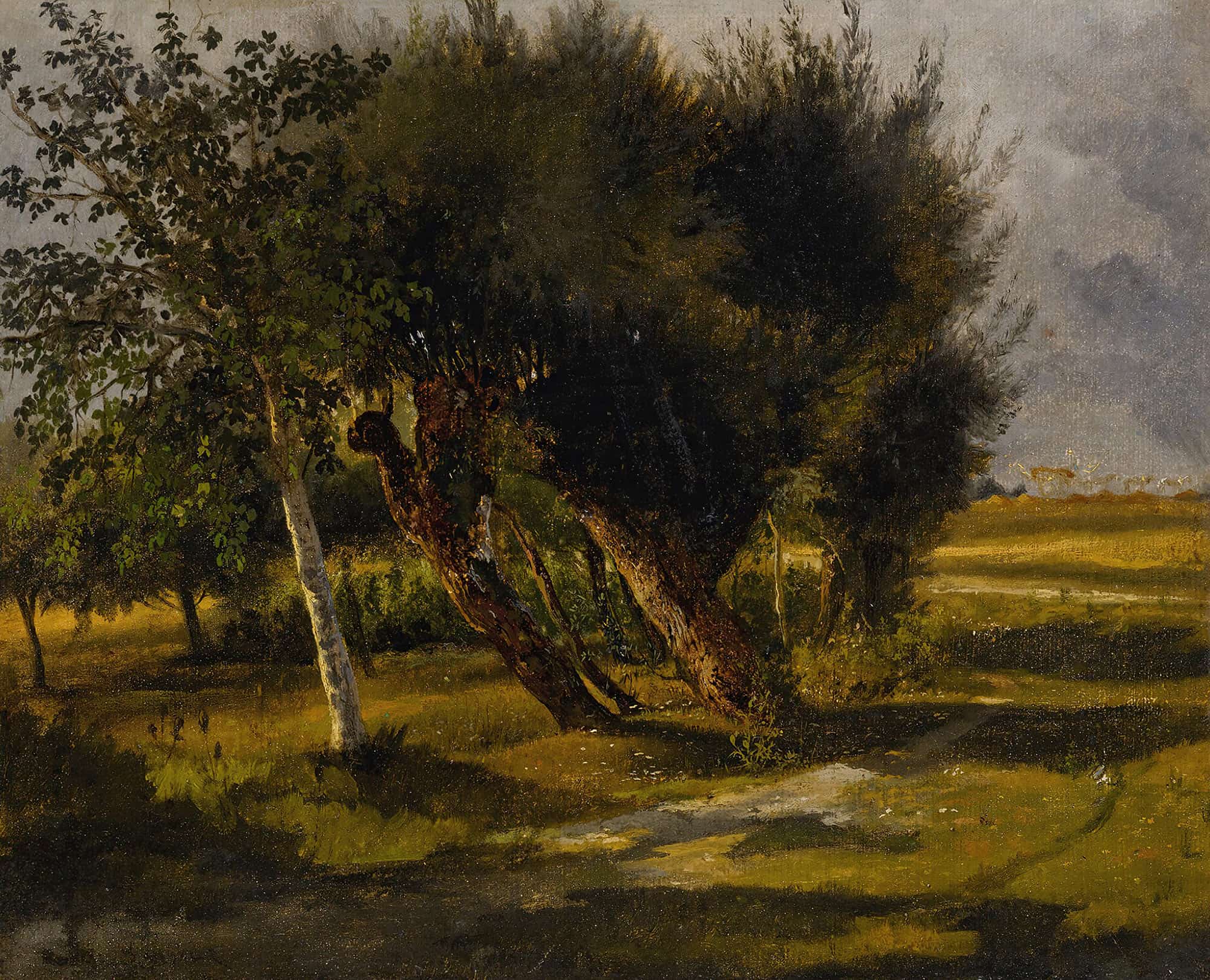 Bouquets Darbres Dans La Prairie by Rosa Bonheur