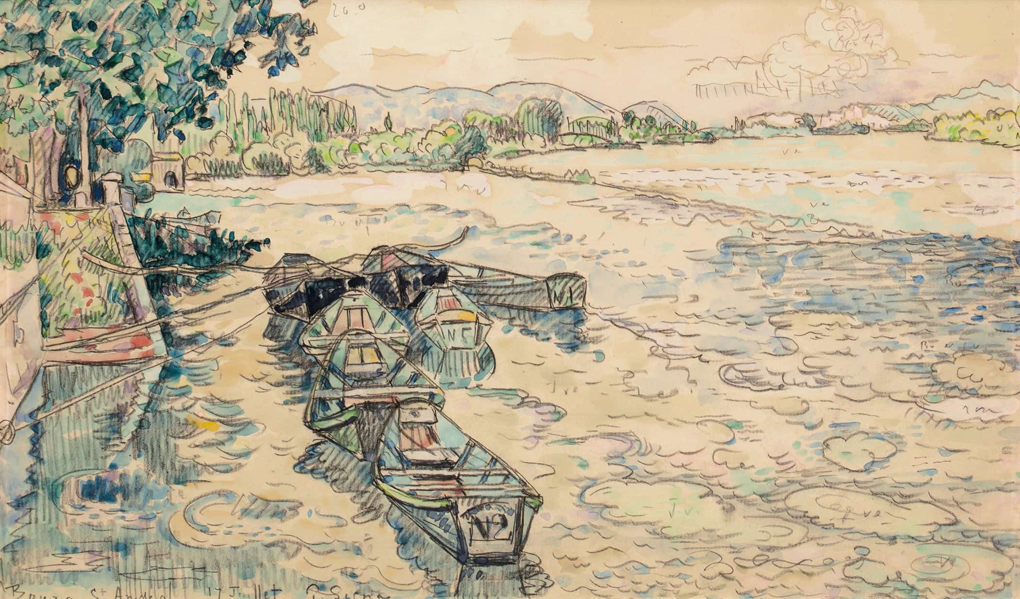 Bourg Saint Andeol by Paul Signac