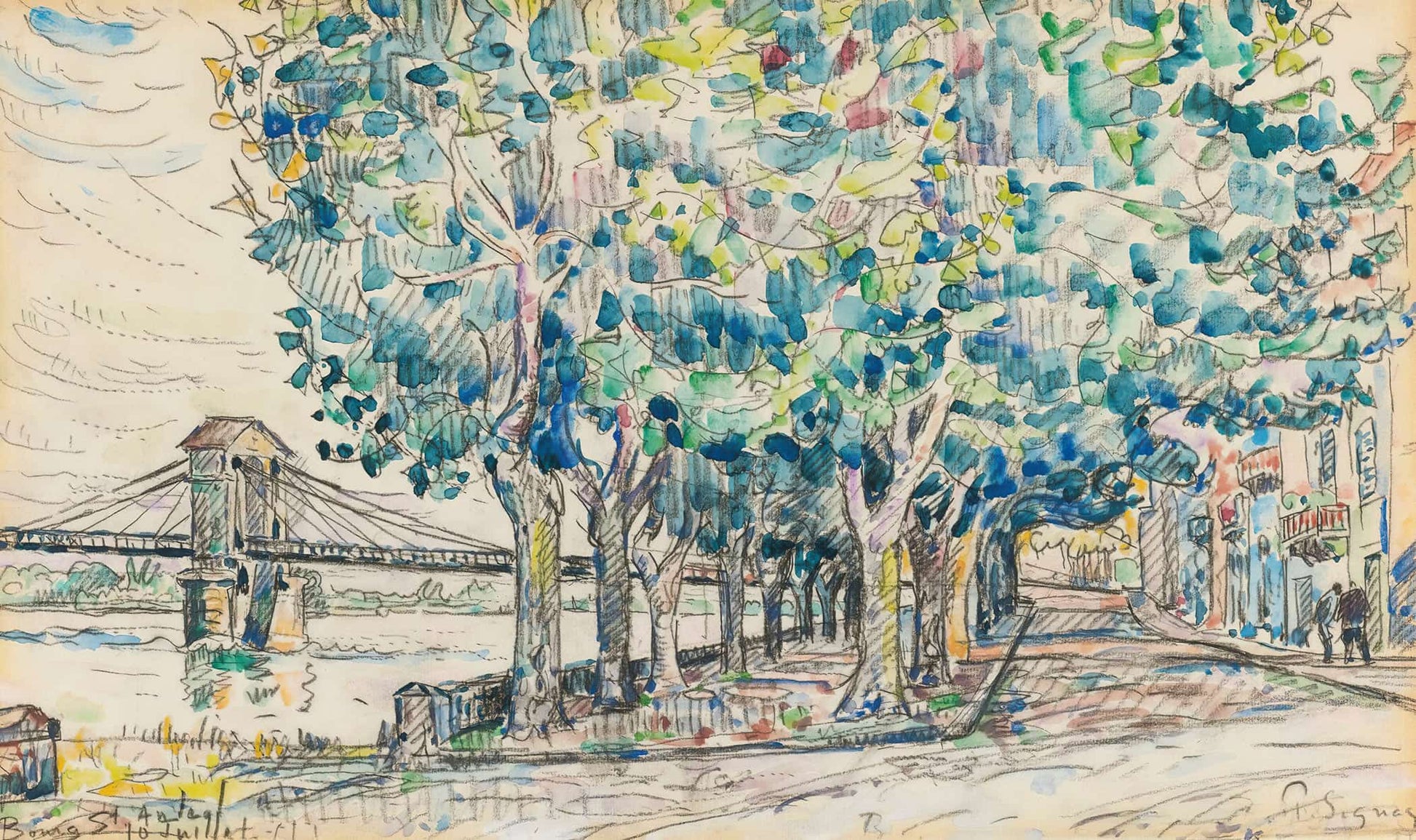 Bourg Saint Andeol by Paul Signac