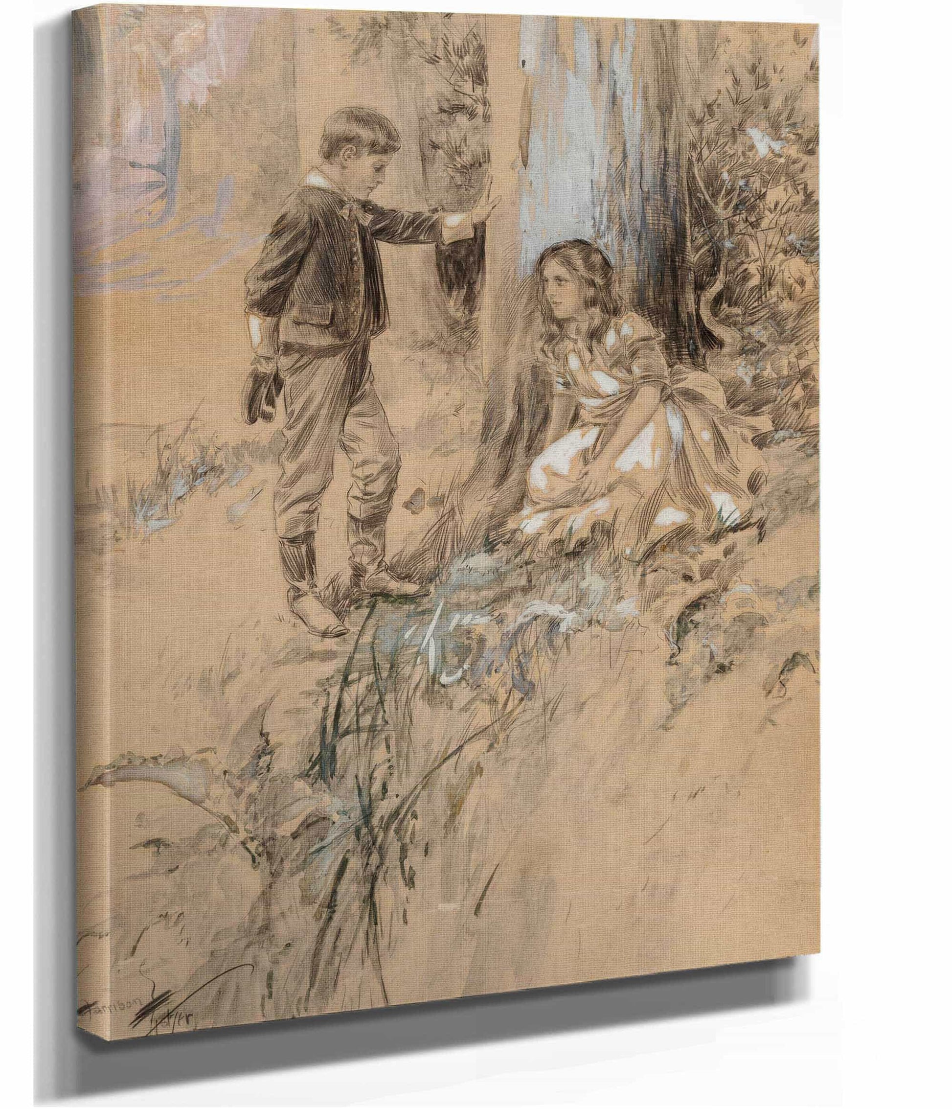 Boy And Girl by Harrison Fisher