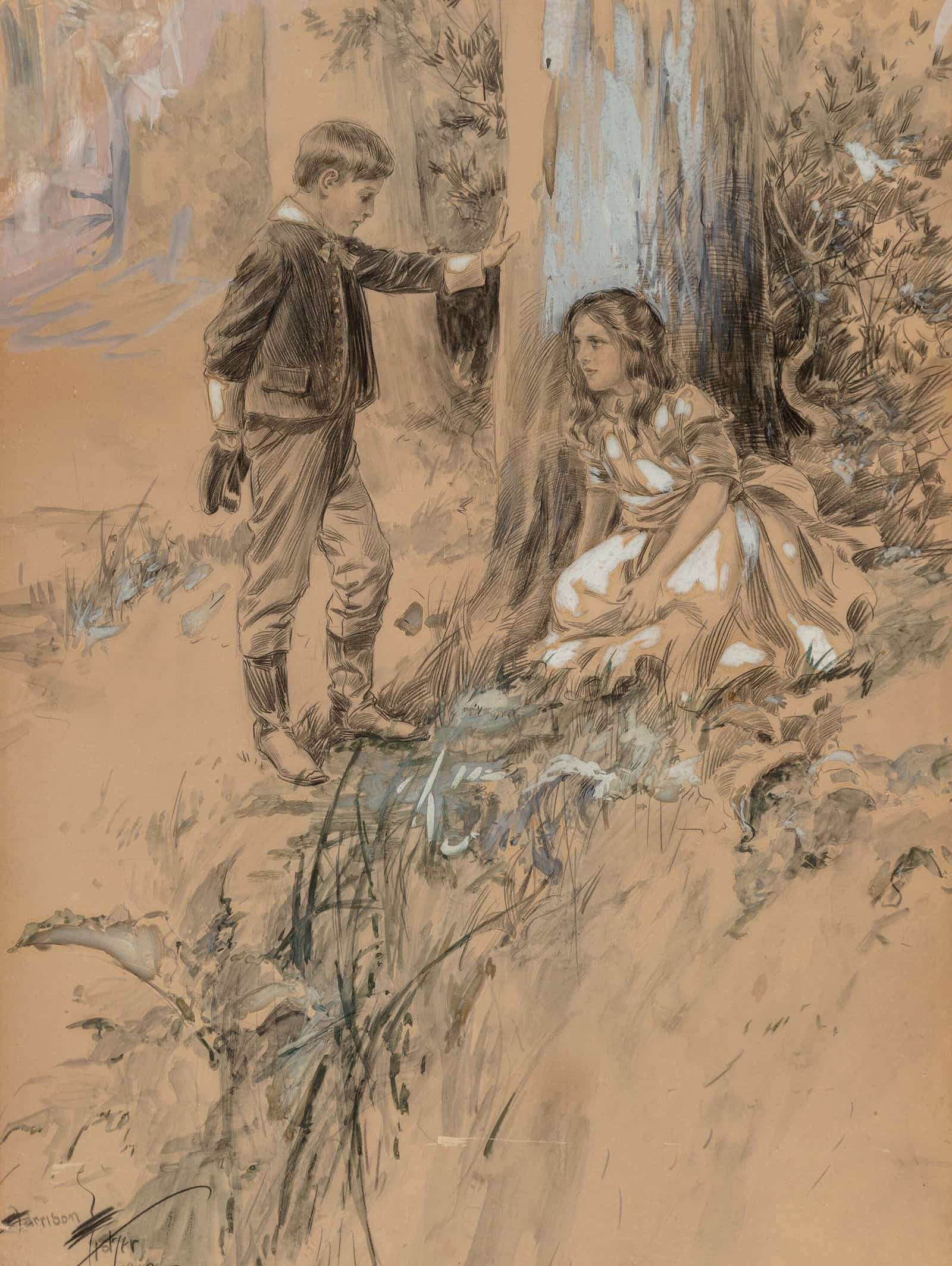 Boy And Girl by Harrison Fisher