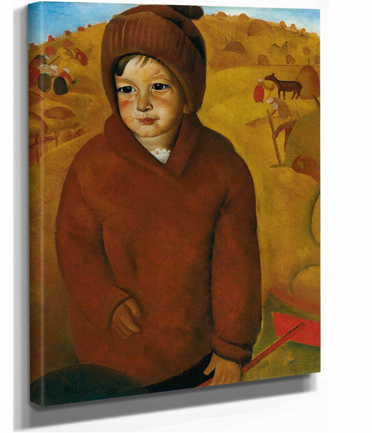 Boy At Harvest Time by Boris Grigoriev