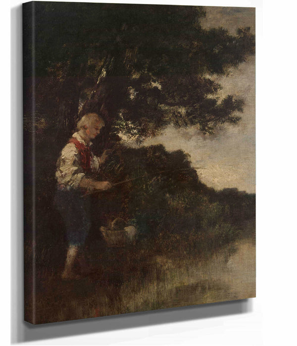 Boy Fishing by Narcisse Virgile Diaz De La Pena