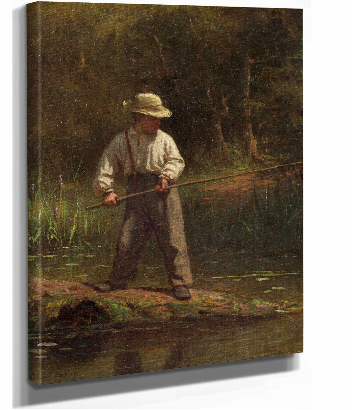 Boy Fishing S by Eastman Johnson
