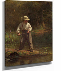 Boy Fishing S by Eastman Johnson