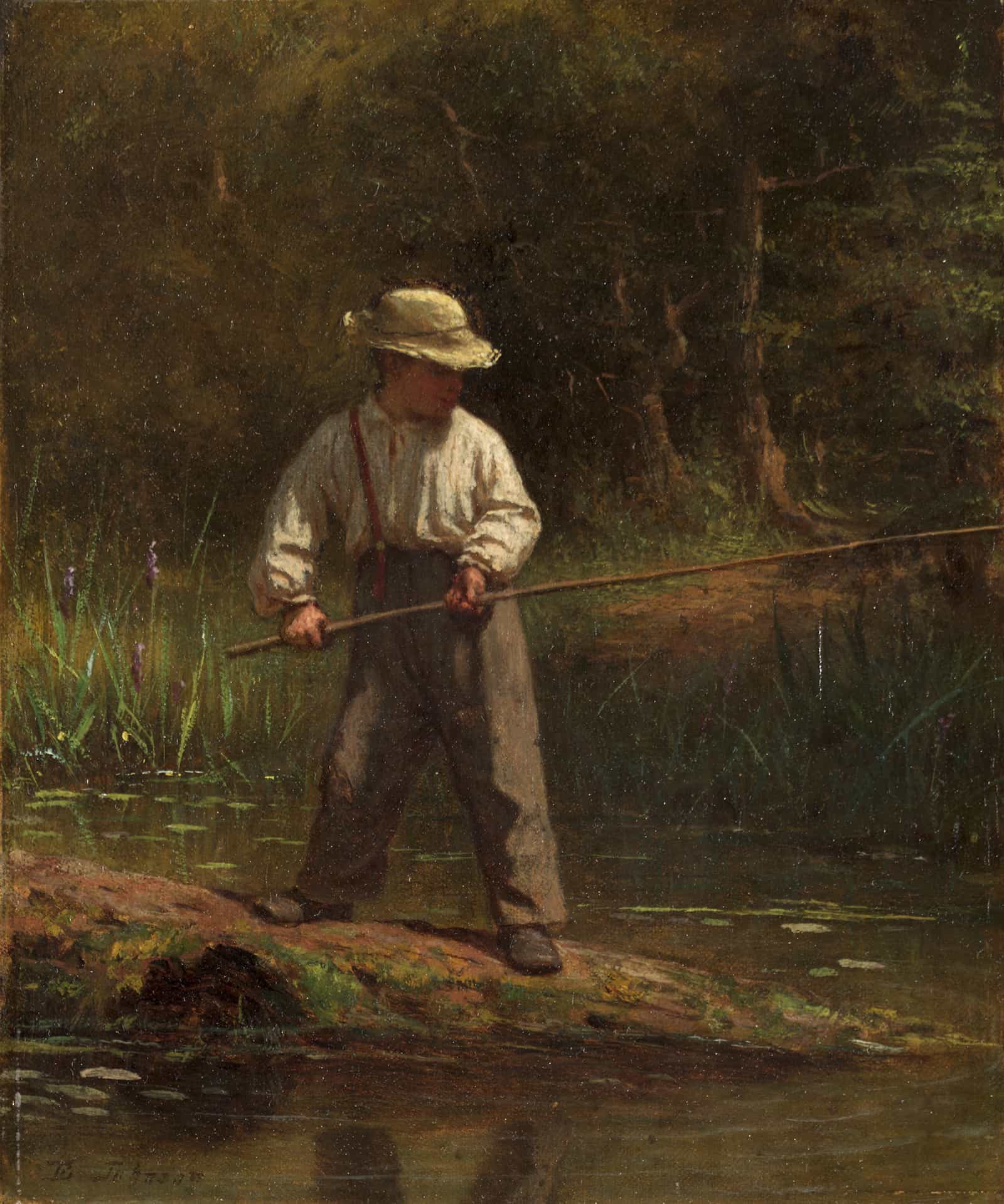 Boy Fishing S by Eastman Johnson